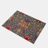 William Morris Schlangenkopf Rot Version Fußmatte (Schrägansicht)