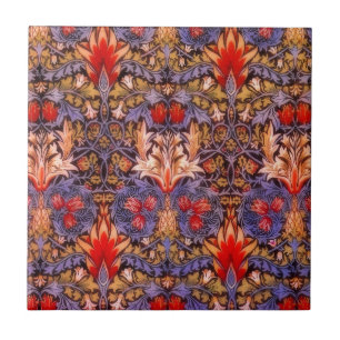 William Morris Schlangenkopf Vintage-Blumenmuster Fliese