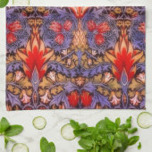 William Morris Schlangenkopf Vintage-Blumenmuster Geschirrtuch (Gefaltet)