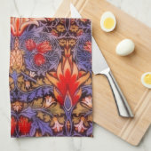 William Morris Schlangenkopf Vintage-Blumenmuster Geschirrtuch (Viertel Falte)