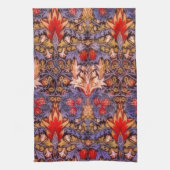 William Morris Schlangenkopf Vintage-Blumenmuster Geschirrtuch (Vertikal)