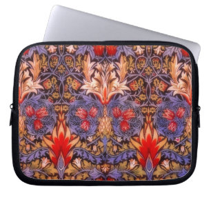 William Morris Schlangenkopf Vintage-Blumenmuster Laptopschutzhülle