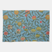 William Morris Schöne Foliage Farbenfrohe Früchte Geschirrtuch (Horizontal)