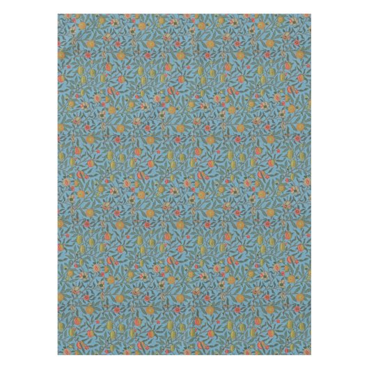 William Morris Schöne Foliage Farbenfrohe Früchte Tischdecke (Vorderseite)