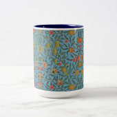 William Morris Schöne Foliage Farbenfrohe Früchte Zweifarbige Tasse (Mittel)