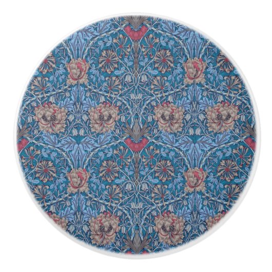 William Morris, schönes, blumengeschmücktes Muster Keramikknauf (Vorderseite)