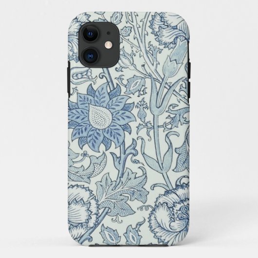 William Morris Schönes Blumenmuster, blau, Rose Case-Mate iPhone Hülle (Rückseite)