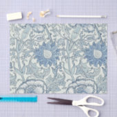 William Morris Schönes Blumenmuster, blau, Rose Seidenpapier (Handwerk)