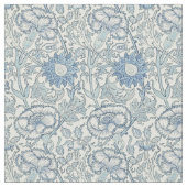 William Morris Schönes Blumenmuster, blau, Rose Stoff (Nahaufnahme)