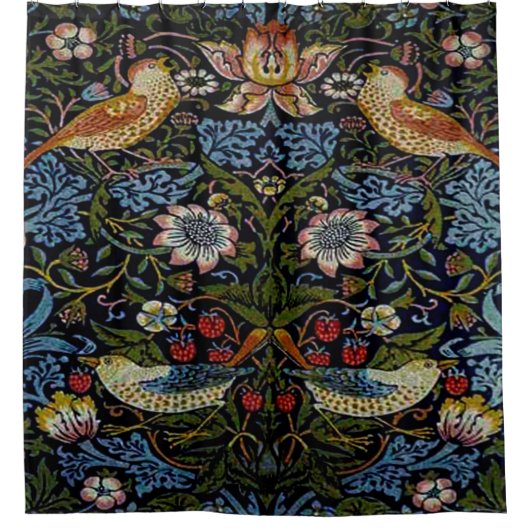 William Morris schönes Muster, Art nouveau, vin Duschvorhang (Vorderseite)