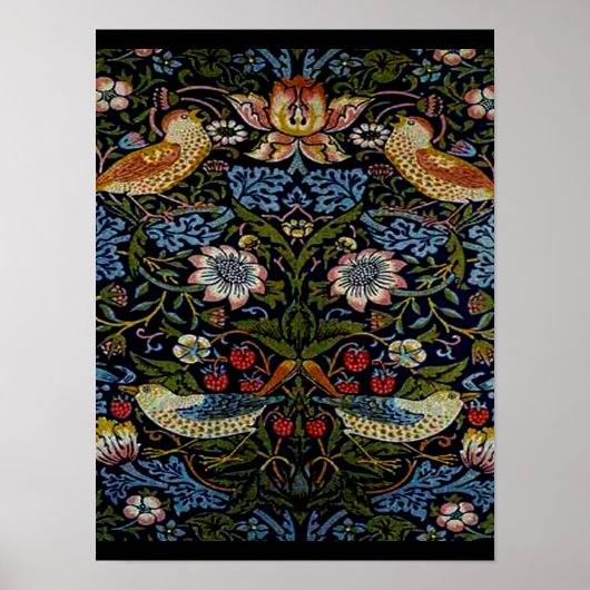 William Morris schönes Muster, Art nouveau, vin Poster (Vorne)