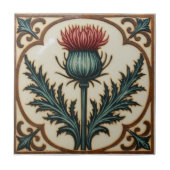 William Morris Schottische Distel altmodisch flora Fliese (Vorderseite)