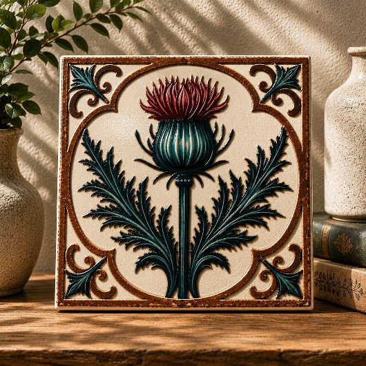 William Morris Schottische Distel altmodisch flora Fliese