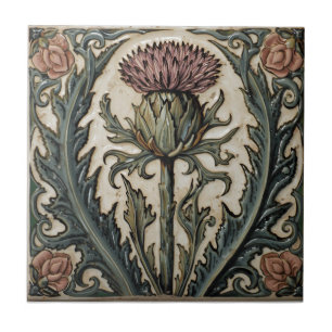 William Morris Schottische Distel vintage floral Fliese
