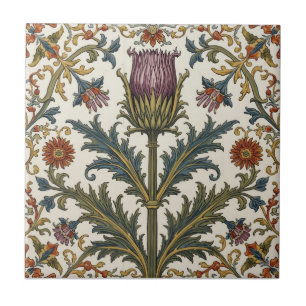 William Morris Schottische Distel vintage floral  Fliese