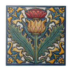 William Morris Schottische Distel vintage floral Fliese