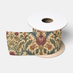 William Morris Schottische Distel vintage floral  Satinband