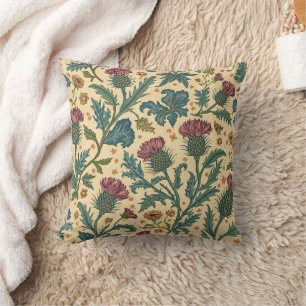 William Morris Schottischer Distel vintage floral Kissen