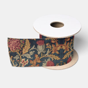 William Morris Schottischer Distel vintage floral  Satinband