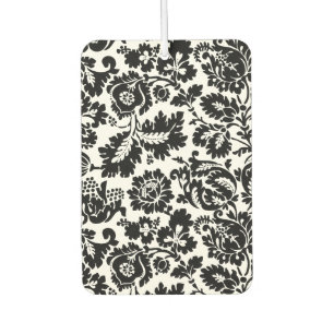 William Morris Schwarz-Weiß-Venetianisches Blumenm Autolufterfrischer