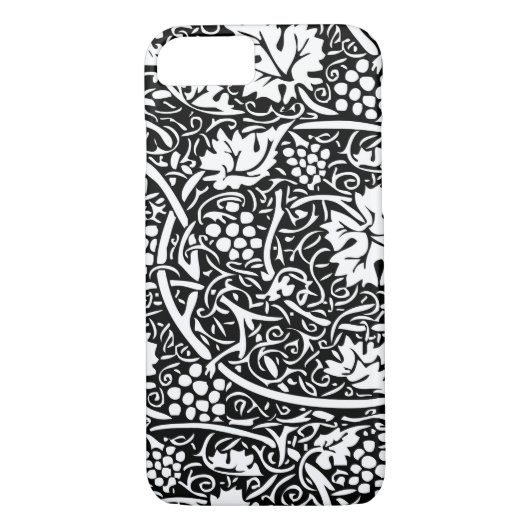 William Morris Schwarz-weißer Weintraum Case-Mate iPhone Hülle (Rückseite)