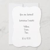 William Morris Schwarz-weißer Weintraum Einladung (Rückseite)