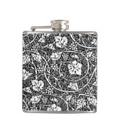 William Morris Schwarz-weißer Weintraum Flachmann (Vorderseite)