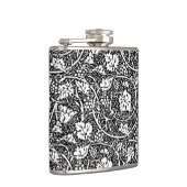 William Morris Schwarz-weißer Weintraum Flachmann (Rechts)