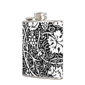 William Morris Schwarz-weißer Weintraum Flachmann (Links)