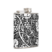 William Morris Schwarz-weißer Weintraum Flachmann (Rechts)