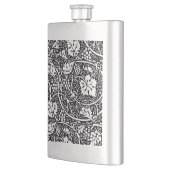 William Morris Schwarz-weißer Weintraum Flachmann (Links)