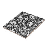 William Morris Schwarz-weißer Weintraum Fliese (Seite)