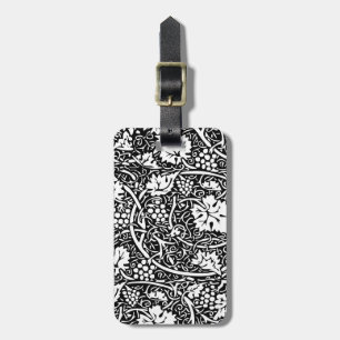 William Morris Schwarz-weißer Weintraum Gepäckanhänger