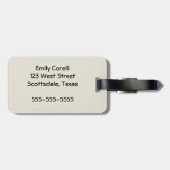 William Morris Schwarz-weißer Weintraum Gepäckanhänger (Rückseite horizontal)