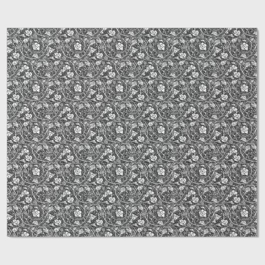 William Morris Schwarz-weißer Weintraum Geschenkpapier (Flach)