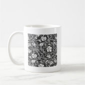 William Morris Schwarz-weißer Weintraum Kaffeetasse (Links)