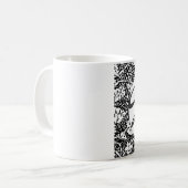 William Morris Schwarz-weißer Weintraum Kaffeetasse (Vorderseite Links)