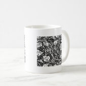William Morris Schwarz-weißer Weintraum Kaffeetasse (VorderseiteRechts)