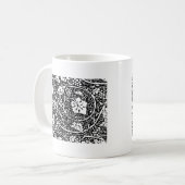 William Morris Schwarz-weißer Weintraum Kaffeetasse (Vorderseite Links)