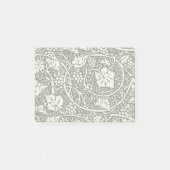 William Morris Schwarz-weißer Weintraum Post-it Klebezettel (Vorderseite)