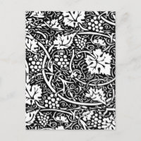 William Morris Schwarz-weißer Weintraum