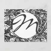 William Morris Schwarz-weißer Weintraum Postkarte (Vorderseite)