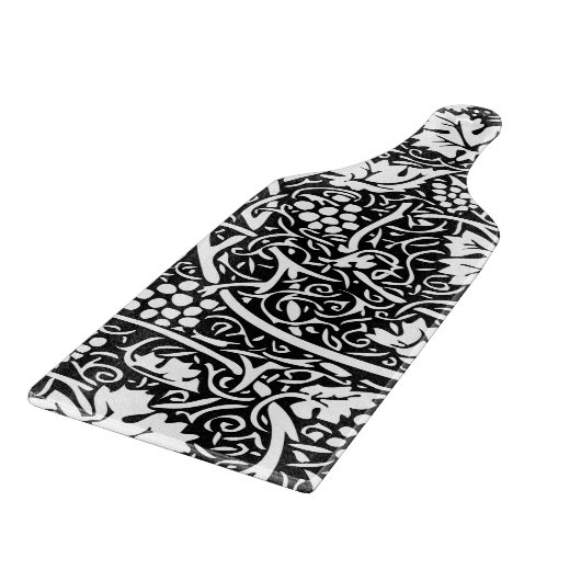 William Morris Schwarz-weißer Weintraum Schneidebrett (Ecke)