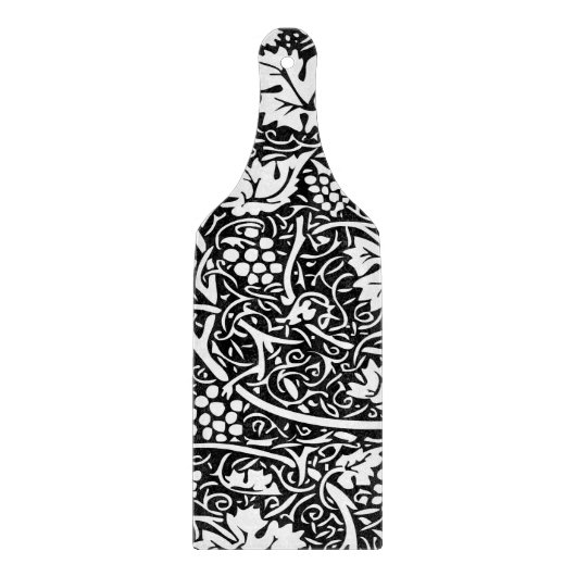 William Morris Schwarz-weißer Weintraum Schneidebrett (Vorderseite)