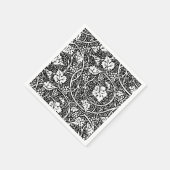 William Morris Schwarz-weißer Weintraum Serviette (Ecke)