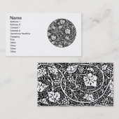 William Morris Schwarz-weißer Weintraum Visitenkarte (Vorne/Hinten)