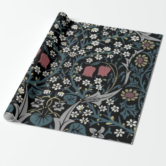 William Morris Schwarzdorn Geschenkpapier (Ungerollt)
