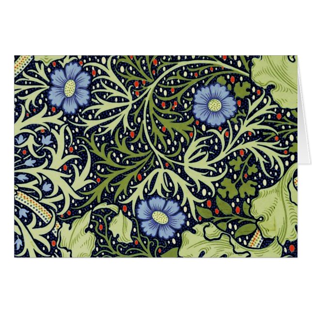 William Morris Seaweed Antike Blume (Vorderseite (Horizontal))