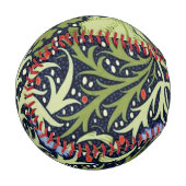William Morris Seaweed Antike Blume Baseball (Vorderseite Links)