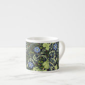 William Morris Seaweed Antike Blume Espressotasse (Vorderseite Rechts)